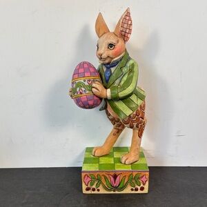 Jim Shore Heartwood Creek Colorful Delights 4007542 Retired 2006 Easter Bunny 8”